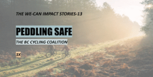 people biking in forest