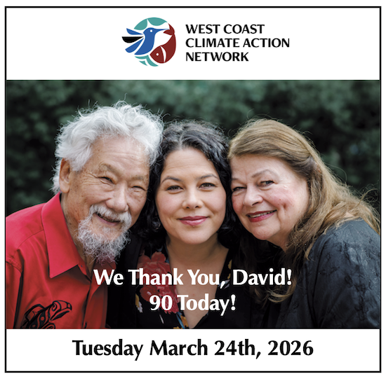 David Suzuki smiling with his family