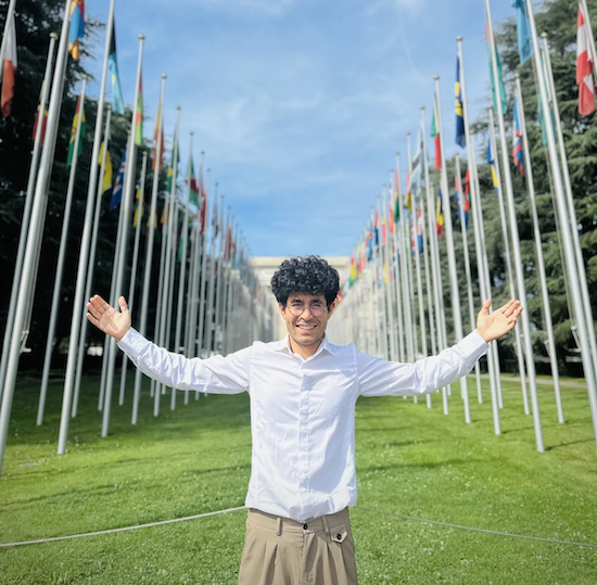 Milad Rajabi with open arms