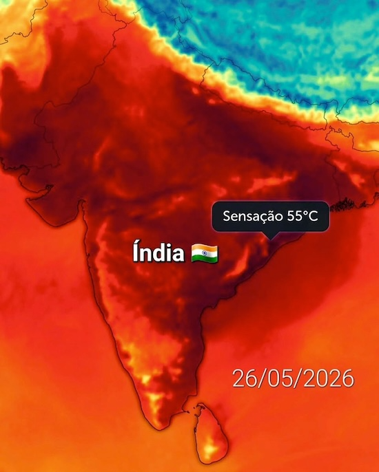 A heat map of India