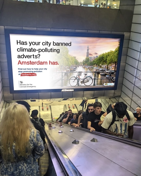 Ban climate polluting advertising