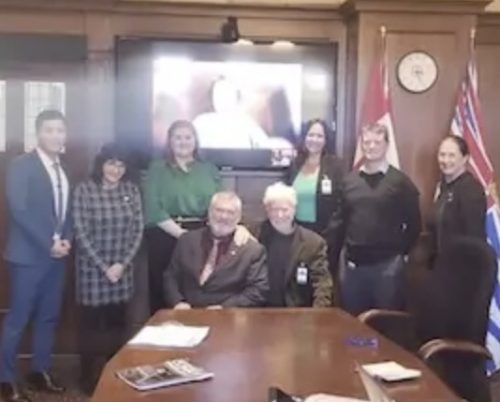 Members of the Delegation Standing in the office