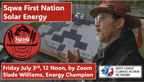 Slade Williams Sqwa First Nations Solar Energy